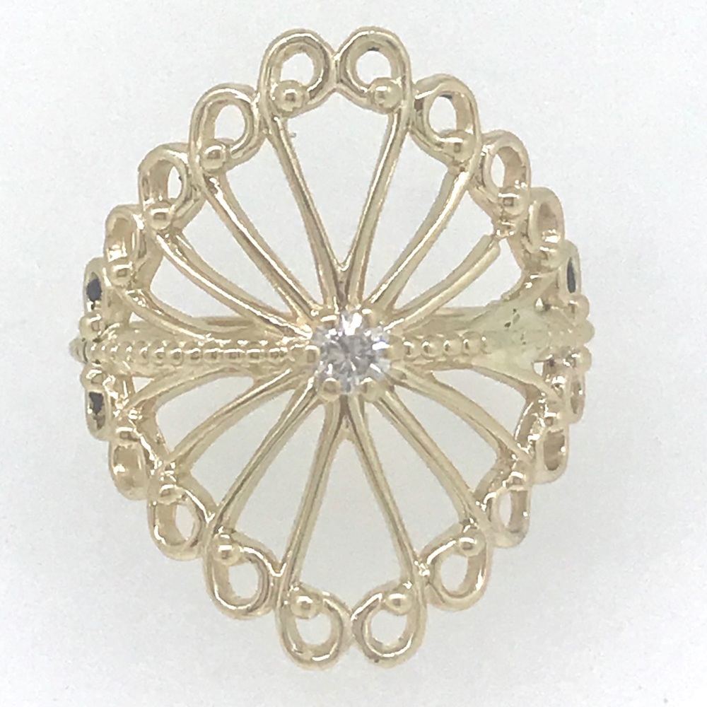 NWT .10 ctw diamond in 14 kt YG handmade by me - Picture 4 of 8